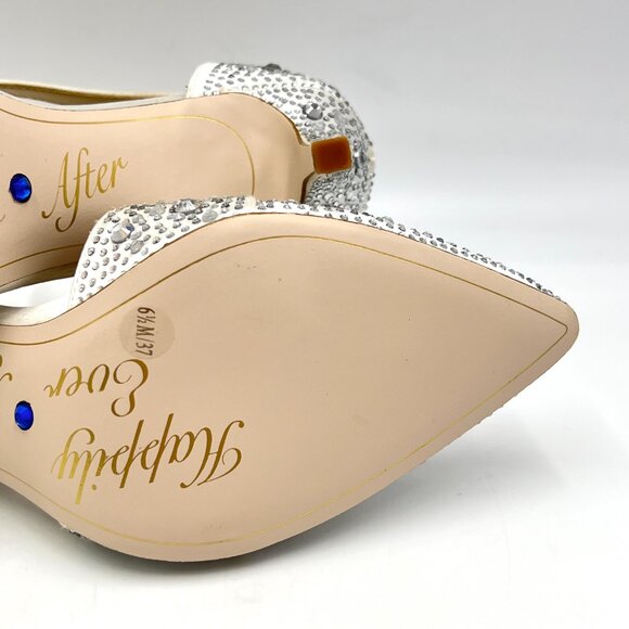 Jessica Simpson Womens 6.5 Accile White Jeweled Stiletto Heels Pumps‎ Shoes - Picture 11 of 14